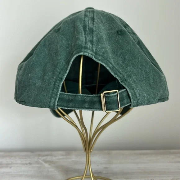 NWT Denim Dog mom printed logo green baseball cap - Picture 3 of 7